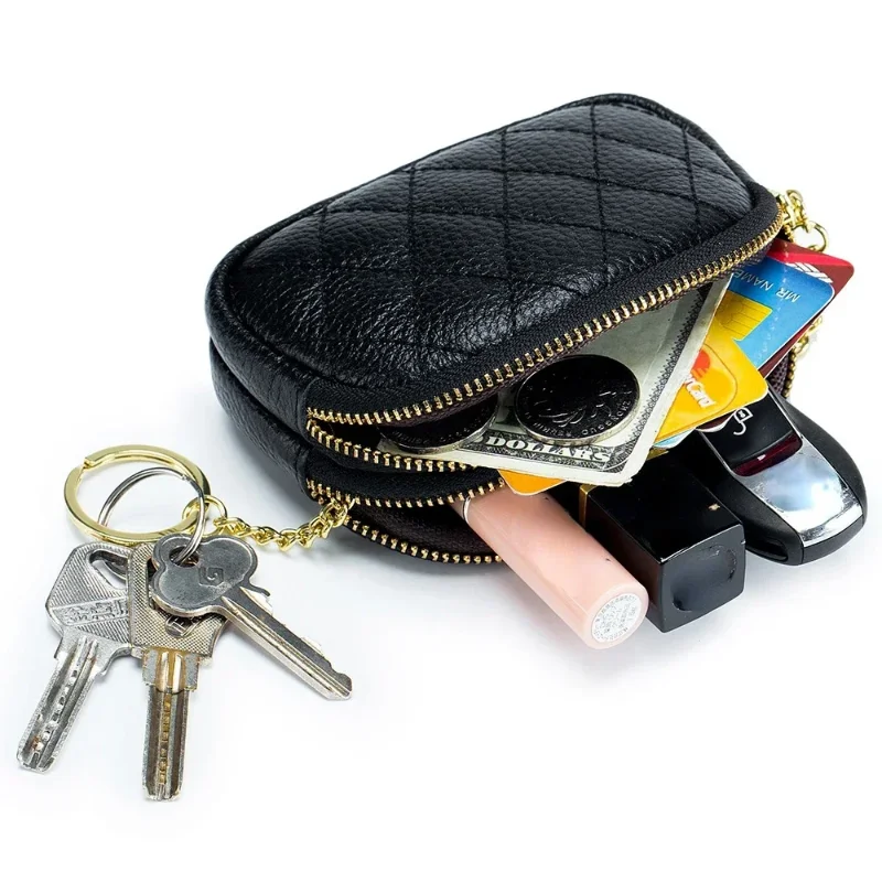 New Fashion Mini Short Wallets for Women PU leather Female Purse Card Holder Coin Purse Small Purse Zipper Keychain Clutch Bag