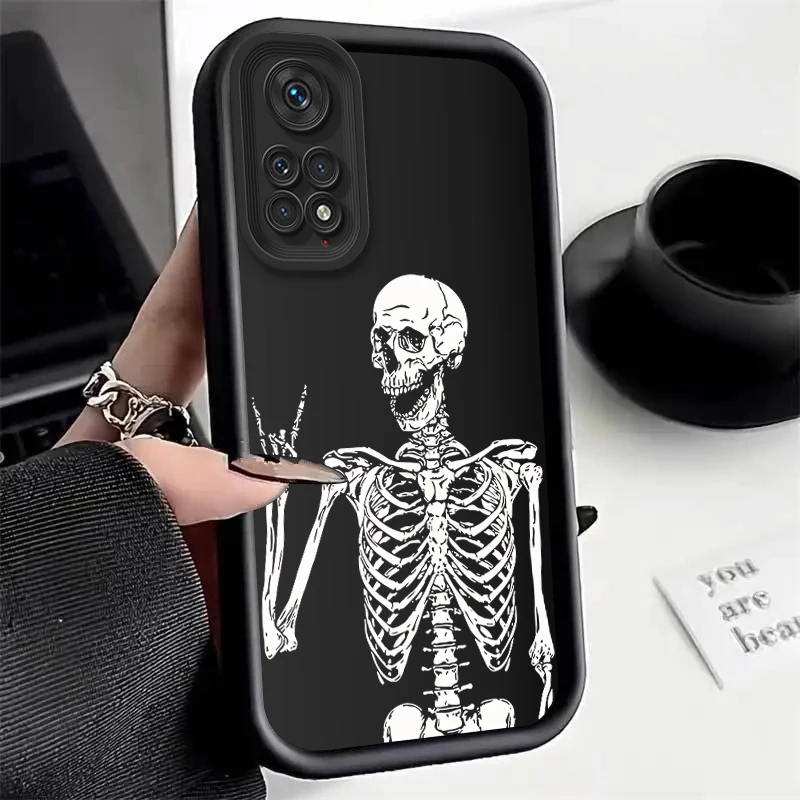 note8pro Skull Silicone Phone Case On For Xiaomi Redmi Note 8 7 9 Pro Max 9s redmi 9 9a 9c 9t note9 note7 Cover