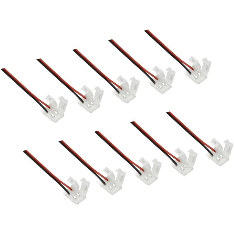  10Pcs Led Strips USB Connector No Welding Ribbon 2 Pin Led Strips Adapter