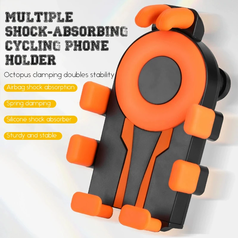 

Multlple Shock-Absorbing Phone Holder Universal 360° Rotatable Bicycle Phone Holder Motorcycle Stand Bracket Non-slip Cycling