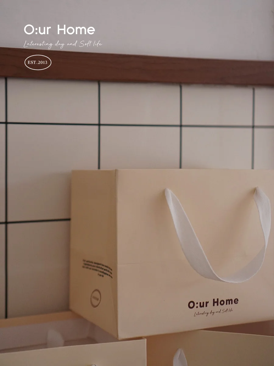 

Подарочная сумка Ourhome: маленькая, уникальная, бумажная, с ручками, настраиваемая, экологичная, биоразлагаемая, для подарков