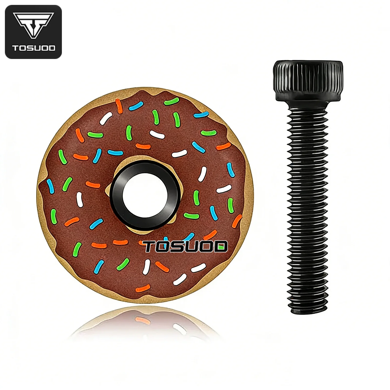 Tapa superior para auriculares de bicicleta TOSUOD, tapa superior para auriculares de bicicleta ligera de aleación de aluminio con tornillo m6x35mm para piezas de bicicleta de montaña y carretera