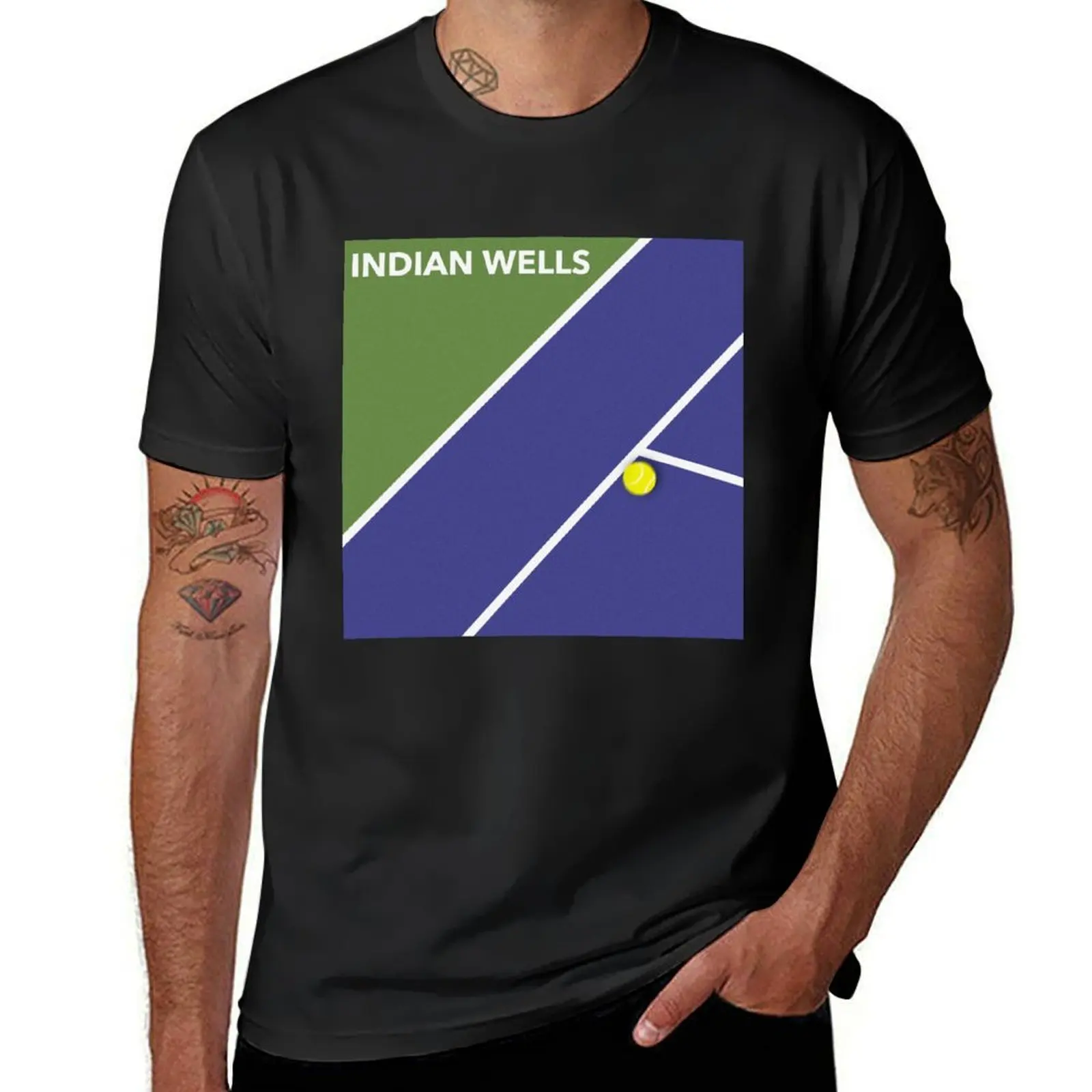 Tennis Indian Wells Masters Artwork T-Shirt shirts graphic tees sublime plain men t shirts