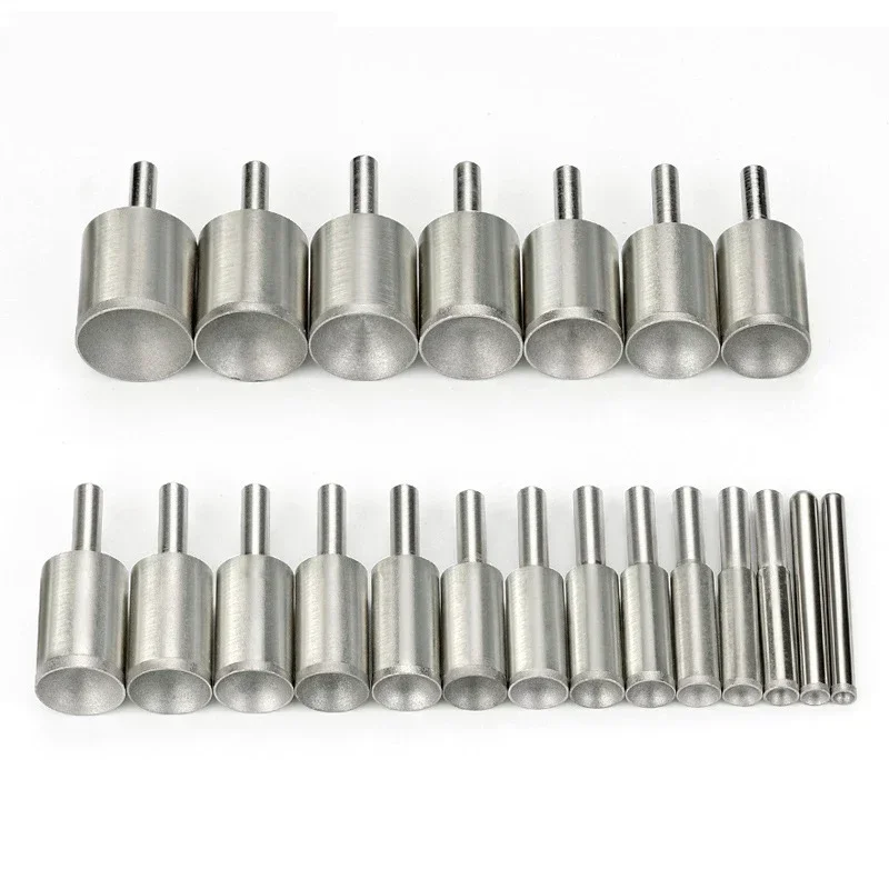 لقمة طحن مقعرة 3 ~ 25 مللي متر لتشكيل حبة اليشم العنبر الكرة على شكل عجلة تلميع ، أداة طحن دوارة #2