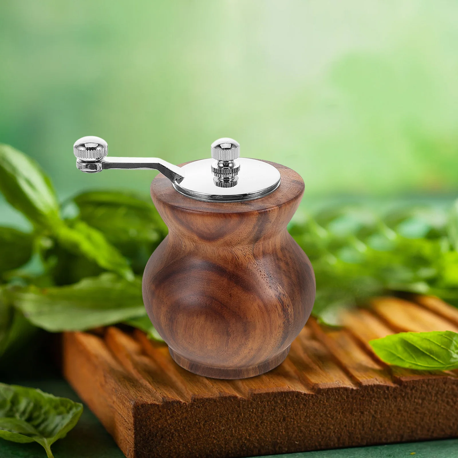 

Manual Wooden Pepper Salt Grinder Easy Crank Multifunctional Design Portable for Culinary Use Hand-Operated Pepper Grinders