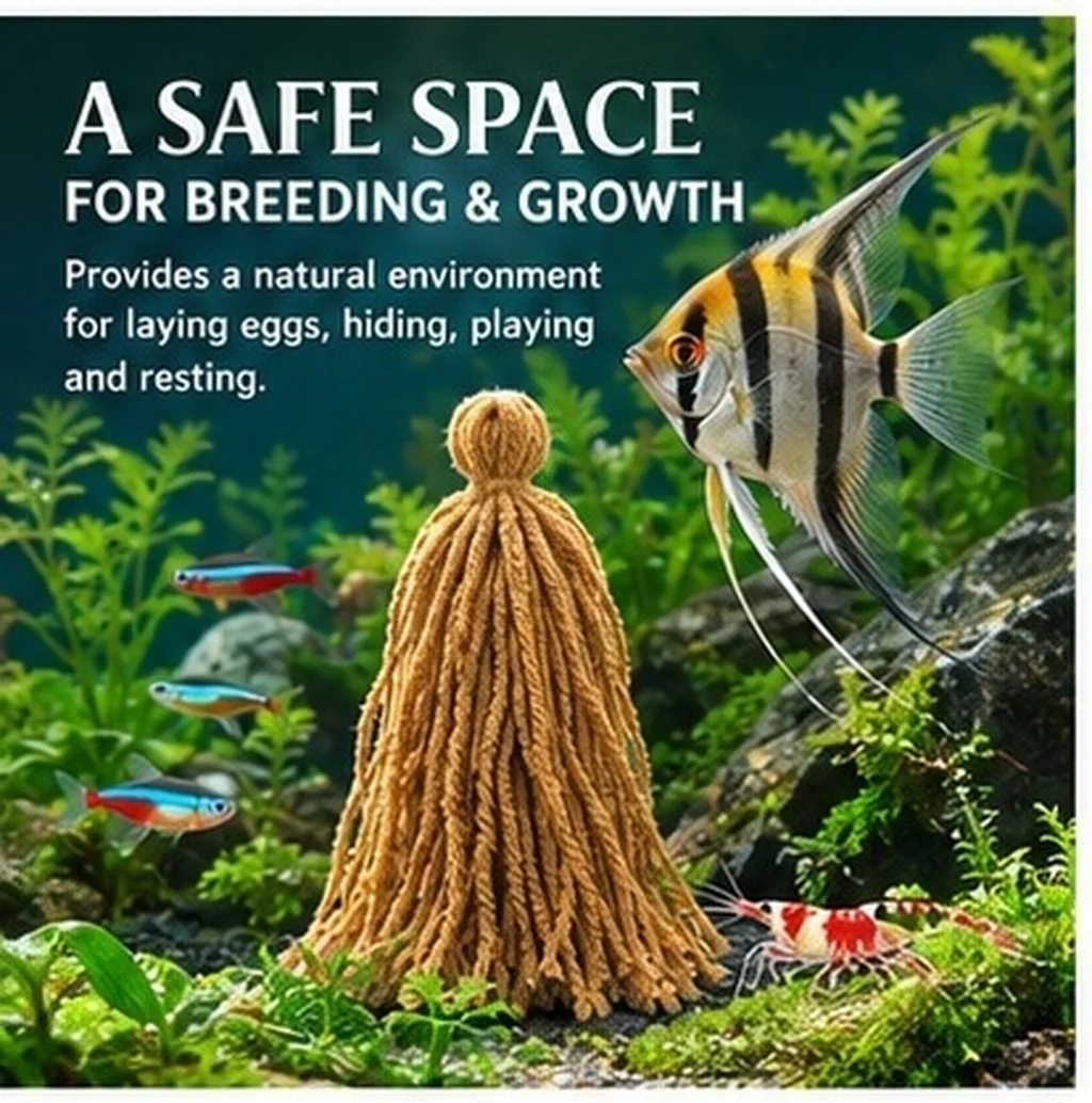 5 Pcs Eggs Fish Breeding Tool Spawning Mop Light Brown Reproduction Mops Laying