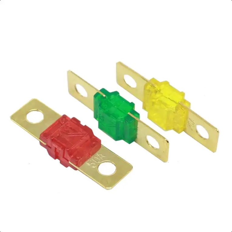 【10-5PCS】Mini 32V Stereo Audio Fuse 20A 30A 40A 50A 60A 70A 80A 100A 125A 150A 175A 200A Gold Plated Stud Fuse
