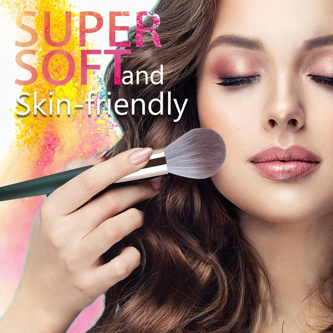 مجموعة فرش مكياج مكونة من 14 قطعة، فرش تجميل احترافية ناعمة ورقيقة لمزج بودرة الأساس وظلال العيون، جمال كامل #2