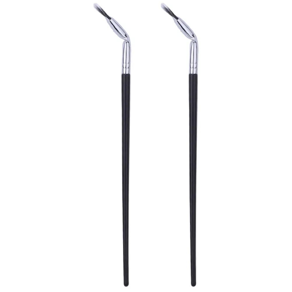 2Pcs Fan Eyelash Brushes Curved Lower Eyelash Makeup Tools Portable Travel Eyebrow Applicators Professional Makeup Supplies