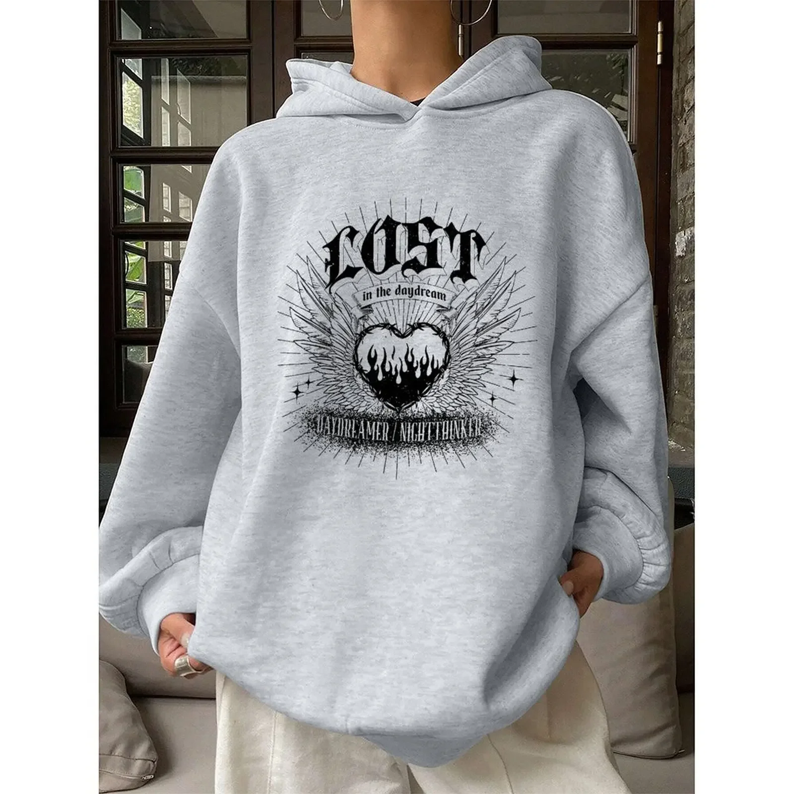 

Women Sweatshirts Pullover Hoodies Winter Casual Printed Comfortable Fabric Long Sleeve Sweater Winter Woman Clothes 2025