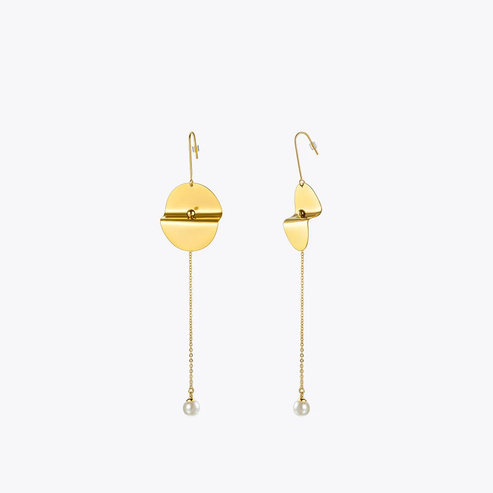 

Enfashion Range Line Earrings Stainless steel Gold color Dangle Earrings for women Earings Fashion Jewelry Wholesale 181056