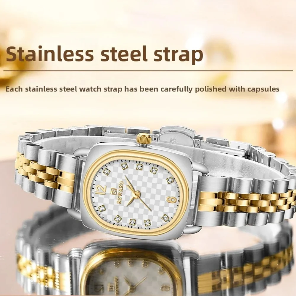 Reward 212060L Square Exquisite Steel Strip Women's Watch Waterproof Diamond Set Luxury Quartz Watches for Women Reloj Mujer