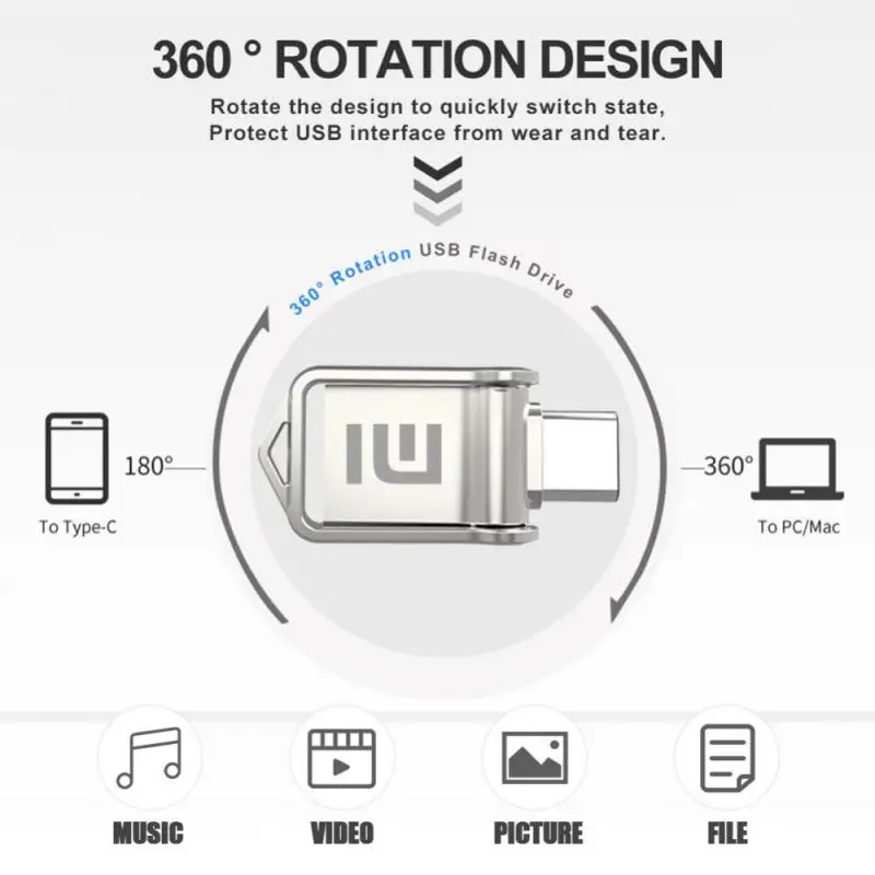 Xiaomi-金属製USBフラッシュドライブ,高速メモリスティック,2テラバイト,256GB, 512GB, 1テラバイト,USB 3.0