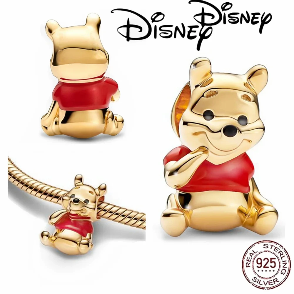 عرض ساخن 100% 925 خرز قلادة من الفضة الإسترليني ديزني ستيتش، مناسبة لسوار DlY الأصلي، هدية عصرية للسيدات،