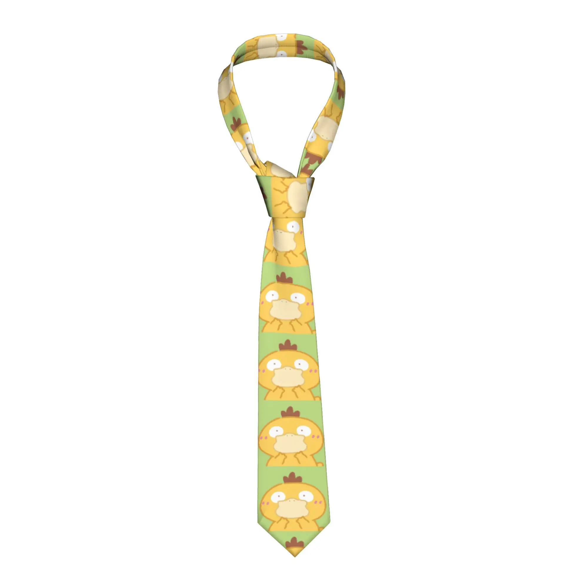 Psyducks Kawaii Necktie Unisex Silk Polyester 8 cm Narrow Neck Ties Poke-Mon Cartoon for Mens Suits Accessories Cravat Wedding