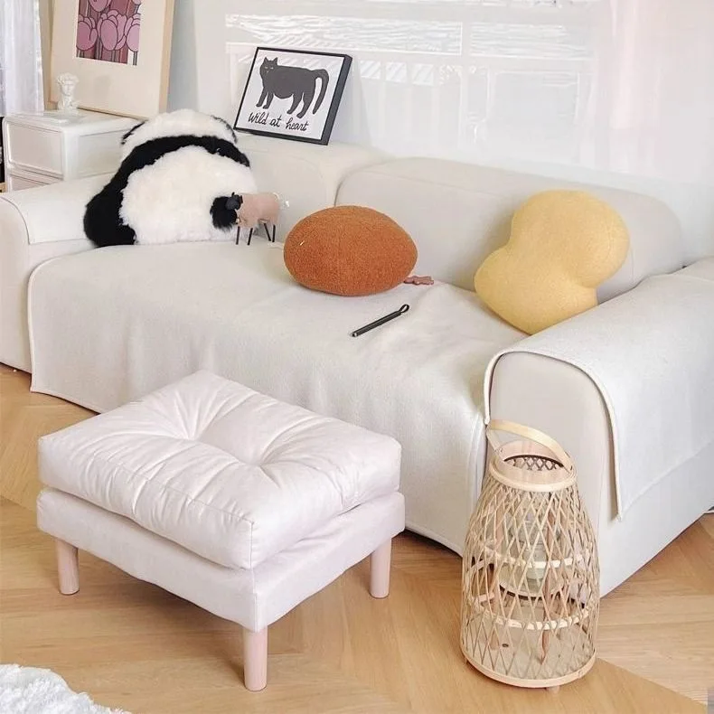 Shoe changing Small stool at the door Household living room Sofa stool Foot ottoman Foot Folding