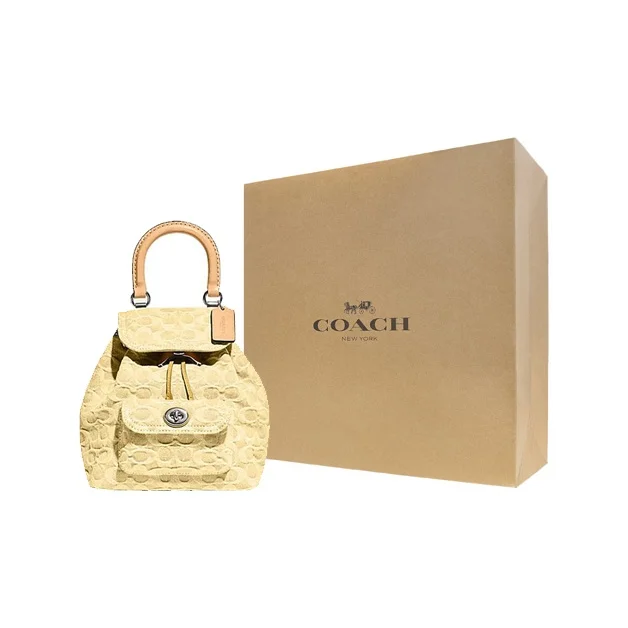 COACH Riya Fabric Backpack Women's Yellow CJ833-LHPWE