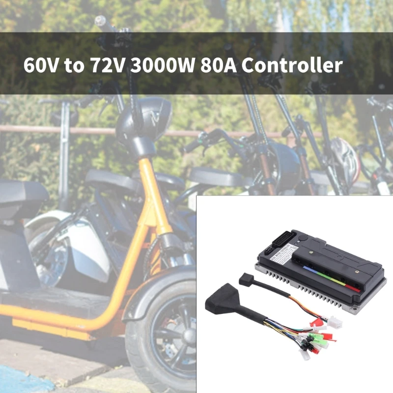 BLDC Motor Controller for Electric Bike Brushless Motor Controller 60-72V 80A 3000W Sine Motor Speed Controller