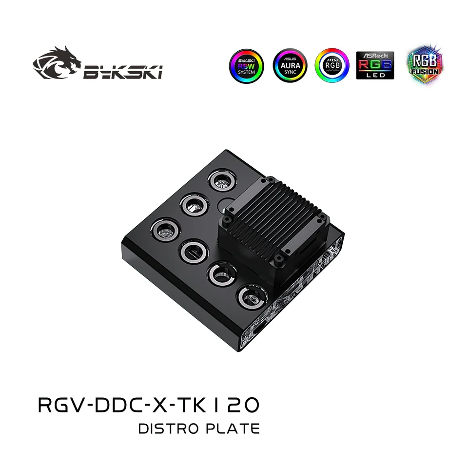 Bykski Water Cooling RGB Reservoir Tank Universal Distro Plate RGV