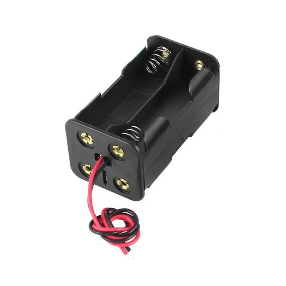 Double-deck With Wire Leads 4 * AA Batteries Holder Case Battery Case AA Battery Holder 4 x AA Battery Back Battery Storage