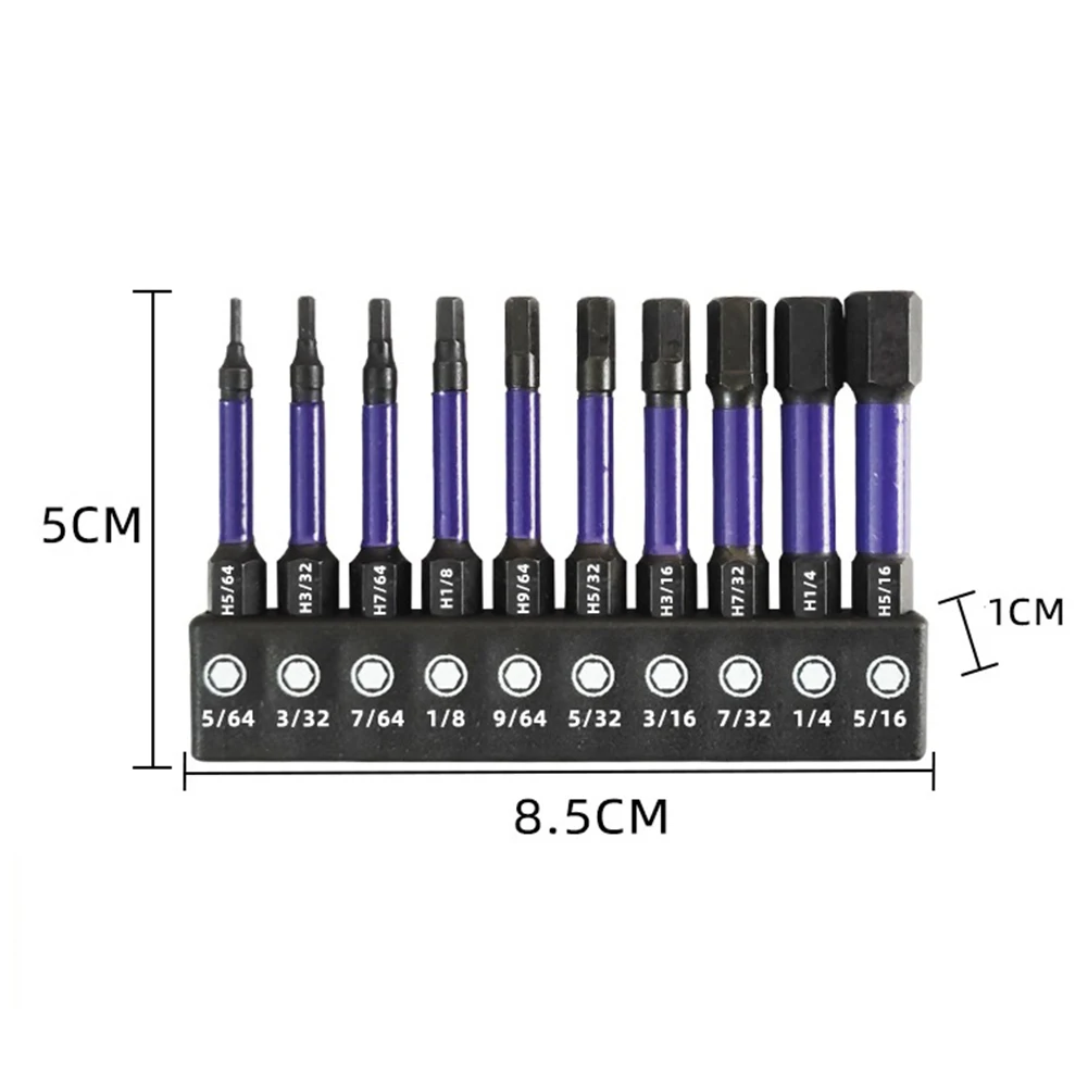 20pcs Magnetic Impact Hex Head Drill Bit Set  1/4 Shank Screwdriver Bit Magnetic Screw Driver Extension Adapter Repair Hand Tool