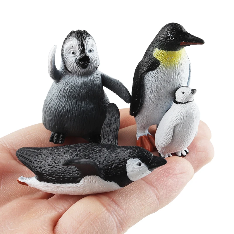 ชุดสัตว์อาร์กติกขั้วโลกใต้ โอเอนักซ์ ประกอบด้วยหมีขั้วโลก เพนกวิน อิกลู หมาป่า วาฬเบลูก้า โมเดลฟิกเกอร์แอคชั่น ของเล่นเด็ก ทำจากพีวีซี ของขวัญ