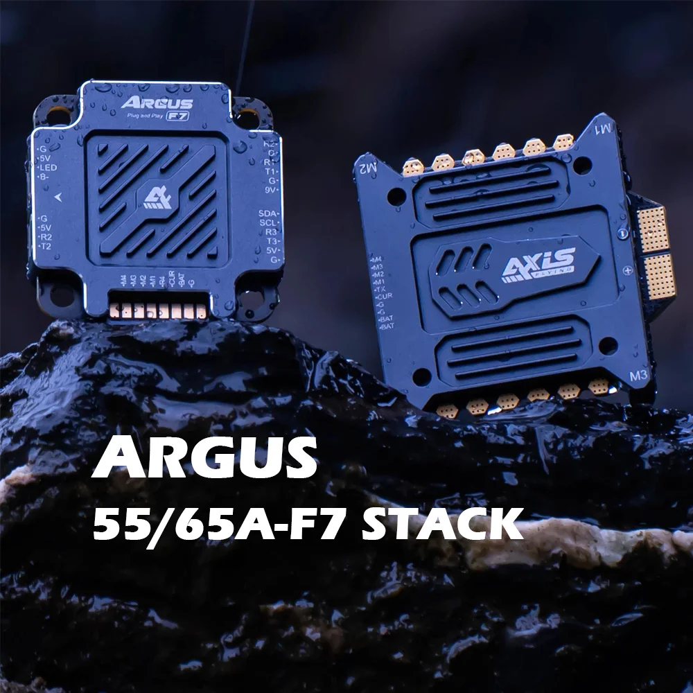 AxisFlying Argus PRO Plug and Play STACK F722 Flight Controller 96K 55A / 65A BL32 4in1 ESC 3-6S 30X30mm for FPV Freestyle Drone