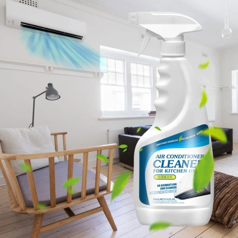Nettoyant en mousse pour climatiseur 500 ml, nettoyage puissant, élimine efficacement les taches tenaces, rafraîchit et élimine les odeurs