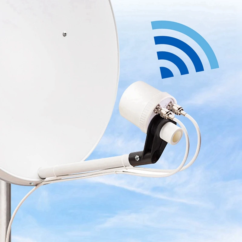 Mesh Dual Polarization 5G Antenna Feed Horn 1700-4200Mhz Wifi 3G 4G 5G Parabolic Dish Reflector 2X 32Dbi Only Feed