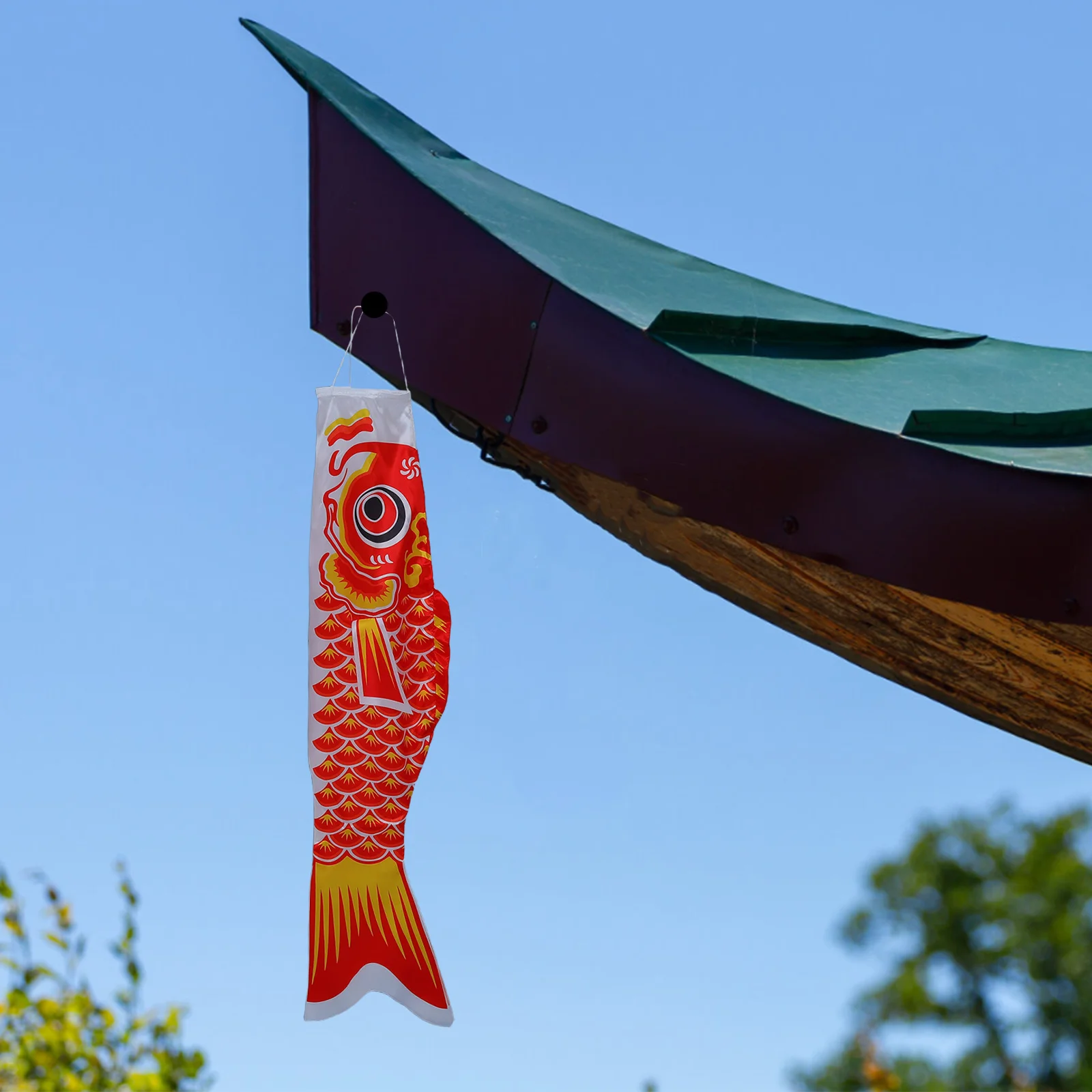 

Japanese Carp Windsock Hanging Fish Flag Kite 100Cm Fade Resistant Cloth Garden Banner Backyard Sushi Shop Decor