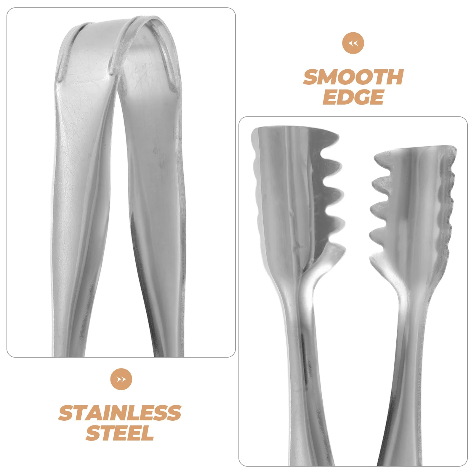 

Ice Cube Tong Stainless Steel Sturdy Ice Tong for Sugar Cubes Dessert Cookie Cooking Bbq Food Bbq Tongs Toast Tongs