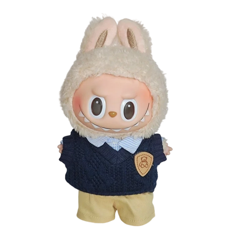 15/17 centimetri Labubu Peluche Idol Vestiti Outfit Accessori College Cultura Amministrativa Viaggio Stile Giocattolo Del Capretto Regalo Labubu marsupio