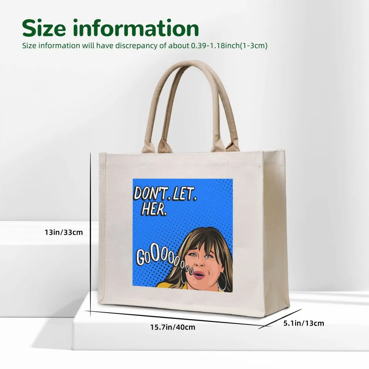 Don't let her go Peter Weber mom from the Bachelor pop art Tote Bag shopper bag woman large tote bag Women's bags