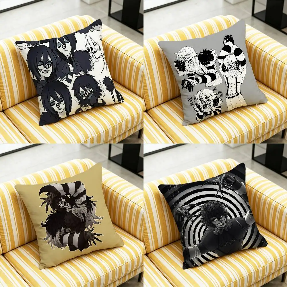 For Creepypasta Laughing Jack Throw Pillow Case 45cm 30cm 65cm 40cm Home Custom Square Pillowcase Cushion Cover