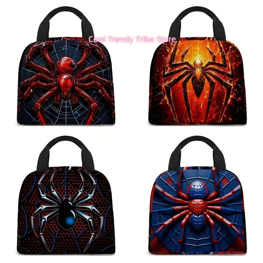 Spider Printed Lunch Bag, Insulated Tote Bag, Portable Handbag, Tote Bag Ice Bag Lunch Bag Multifunctional Lunch Bag, Insulated