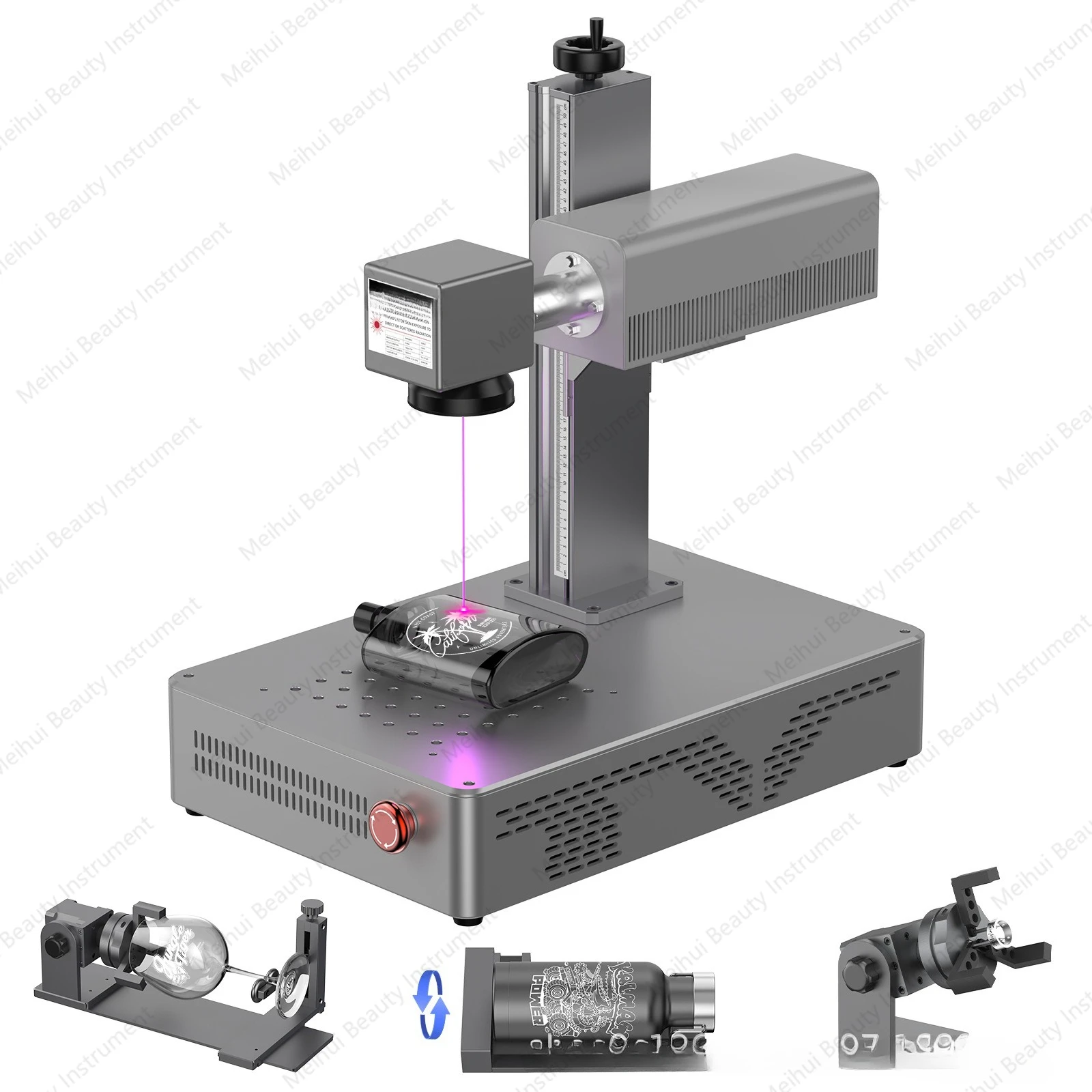 All Material UV Laser Marking Machine Engraving Plastic Leaves Metal Jade Wood Bamboo Glass Silicone Lettering
