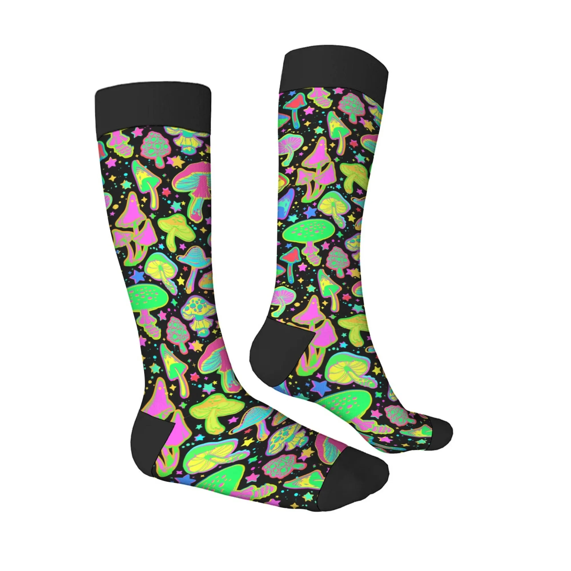 

Colorful Fantasy Mushroom Novelty Fun Stockings Novelty Funny Men's Compression Socks Casual Fashion Sports Women's Socks Gift