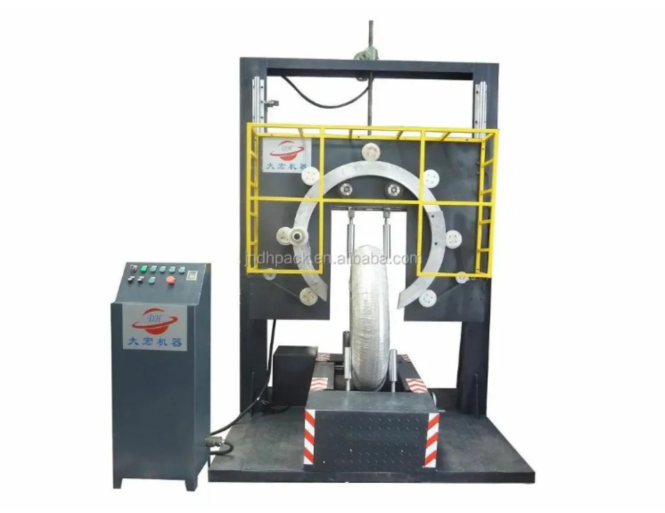 Stretch Film Vertical Tyre Coil Wrapping Machine for Tyre Products Packing