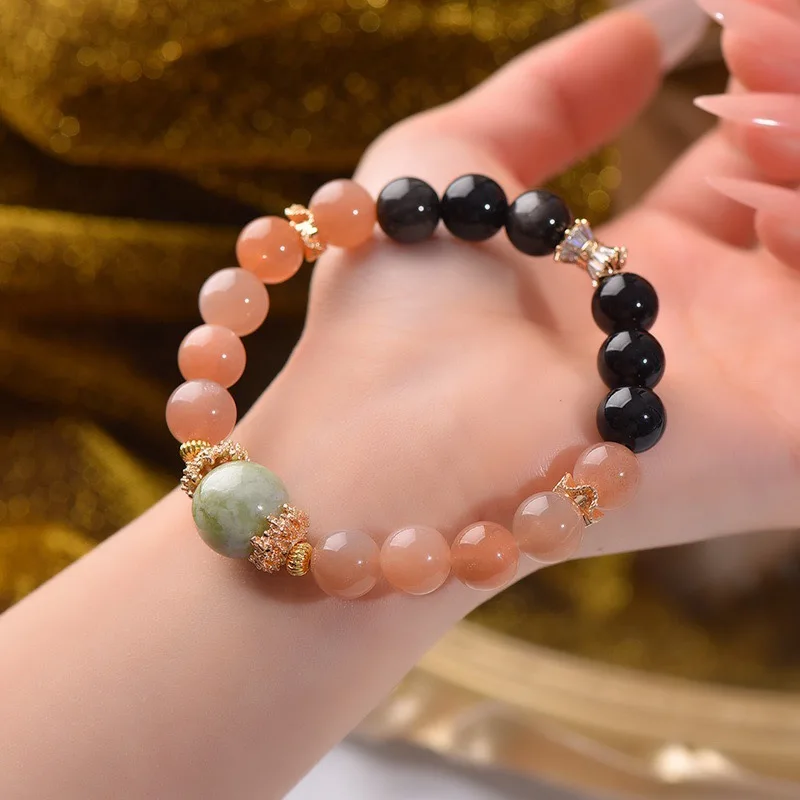 Sunstone الفضة سبج Qingti غطاء الحليب سوار الرجال والنساء الأزياء الخفيفة الفاخرة محظوظ سوار، هدية