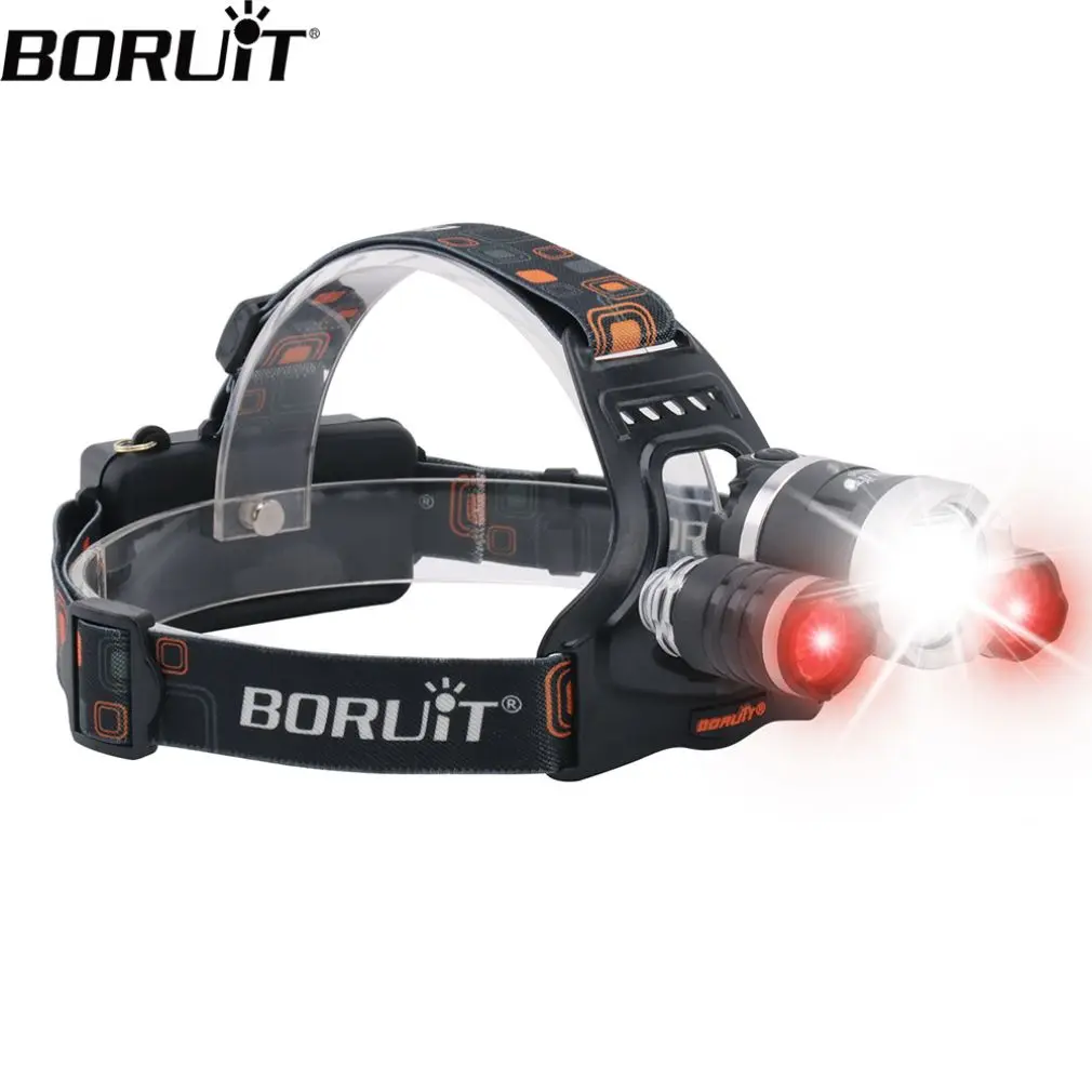 

BORUiT RJ-3000 Red Light LED Headlamp Type-C Rechargeable Super Bright Headlight Waterproof Head Torch Camping Fishing Lantern