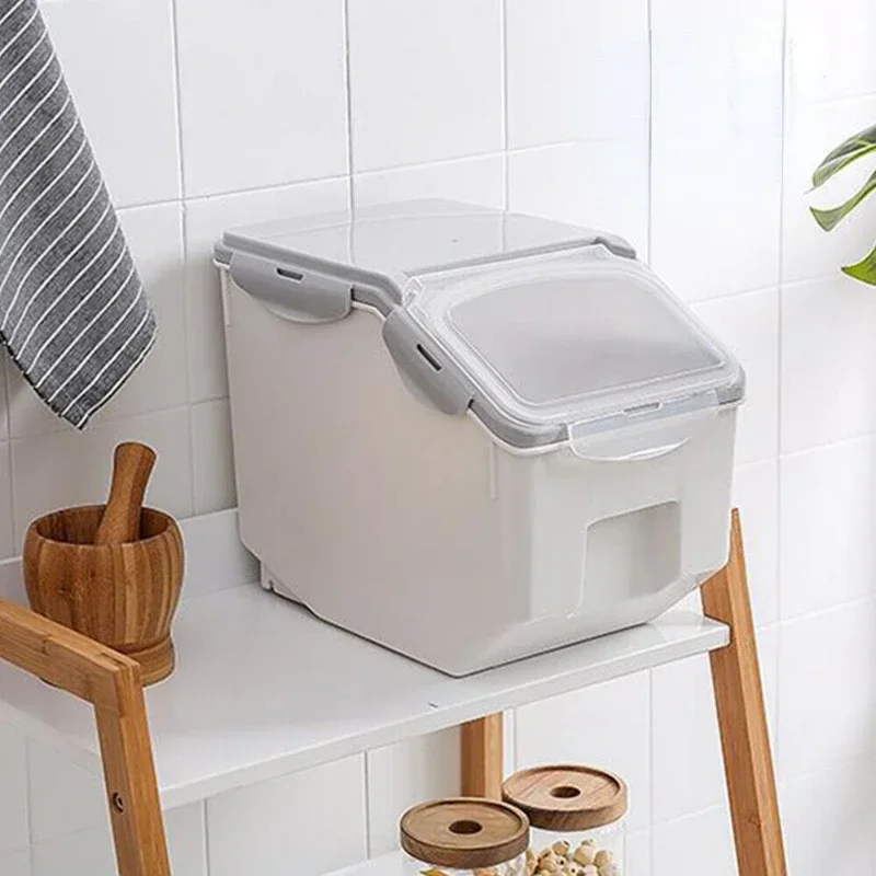 

Rice Storage Box Dispenser Cereals Storage Jar Pet Food Container Insect-Proof Moisture-Proof Storage