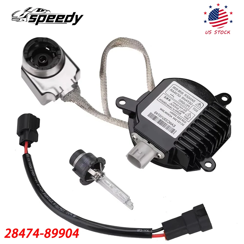

28474-89904 Black HID Xenon Headlight Ballast w/Igniter Cord Bulb For Nissan Infiniti
