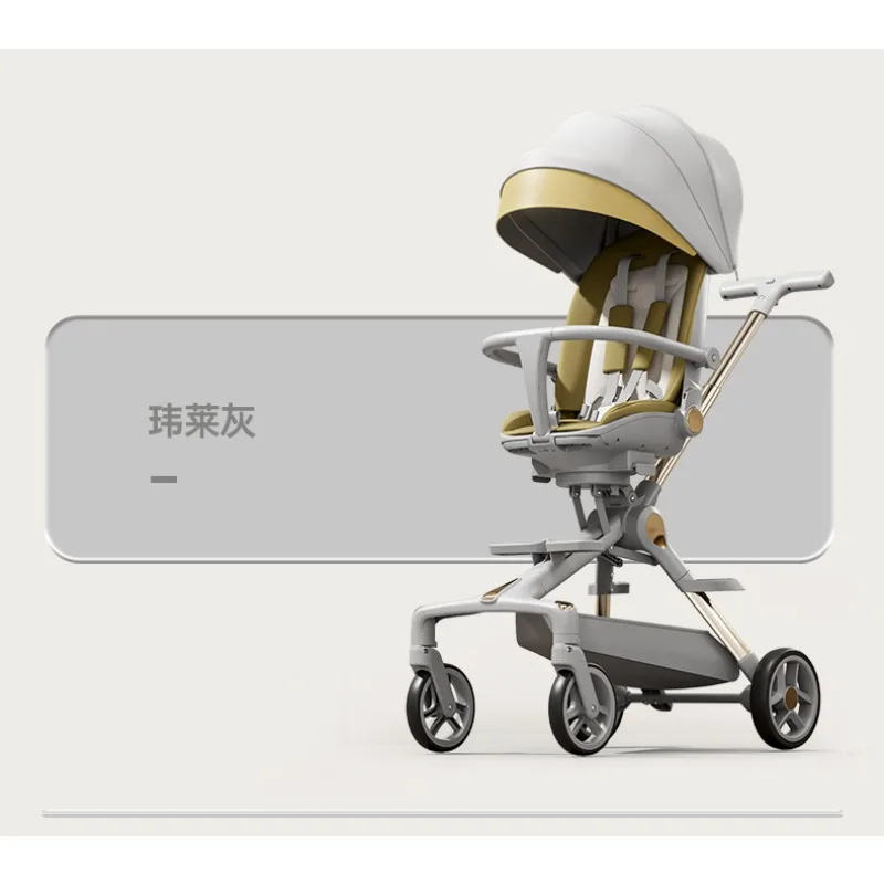 

Multi-functional baby-walking artifact handcart is light and can sit or lie down. High-view baby carriage for men and women