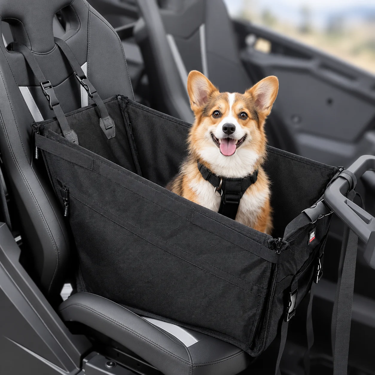 KEMIMOTO UTV Pet Seat Pad 1680D Waterproof with Secure Straps Compatible with Polaris RZR Ranger XP 1000 for Can-Am Maverick X3