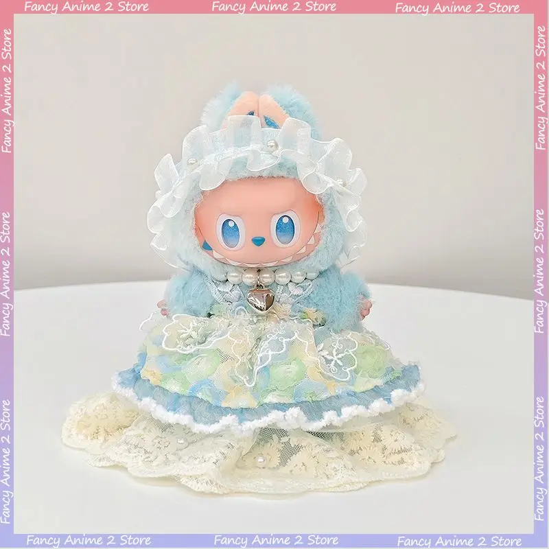 

Cute Lolita Wedding Dress Clothing for V1 V2 V3 Labubu Dolls Mini Plush Dolls Girl Dress Outfit Fashion Doll Clothes Accessories