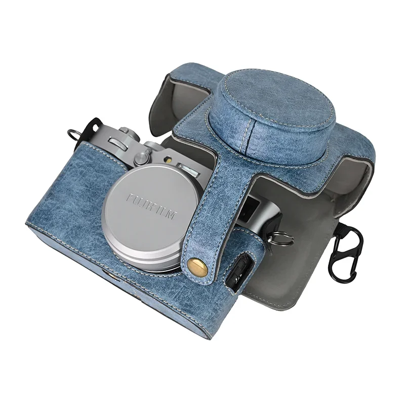 Luksusowa torba na aparat X100VI ze skóry Pu do aparatu Fujifilm X100VI z paskiem Mini Case