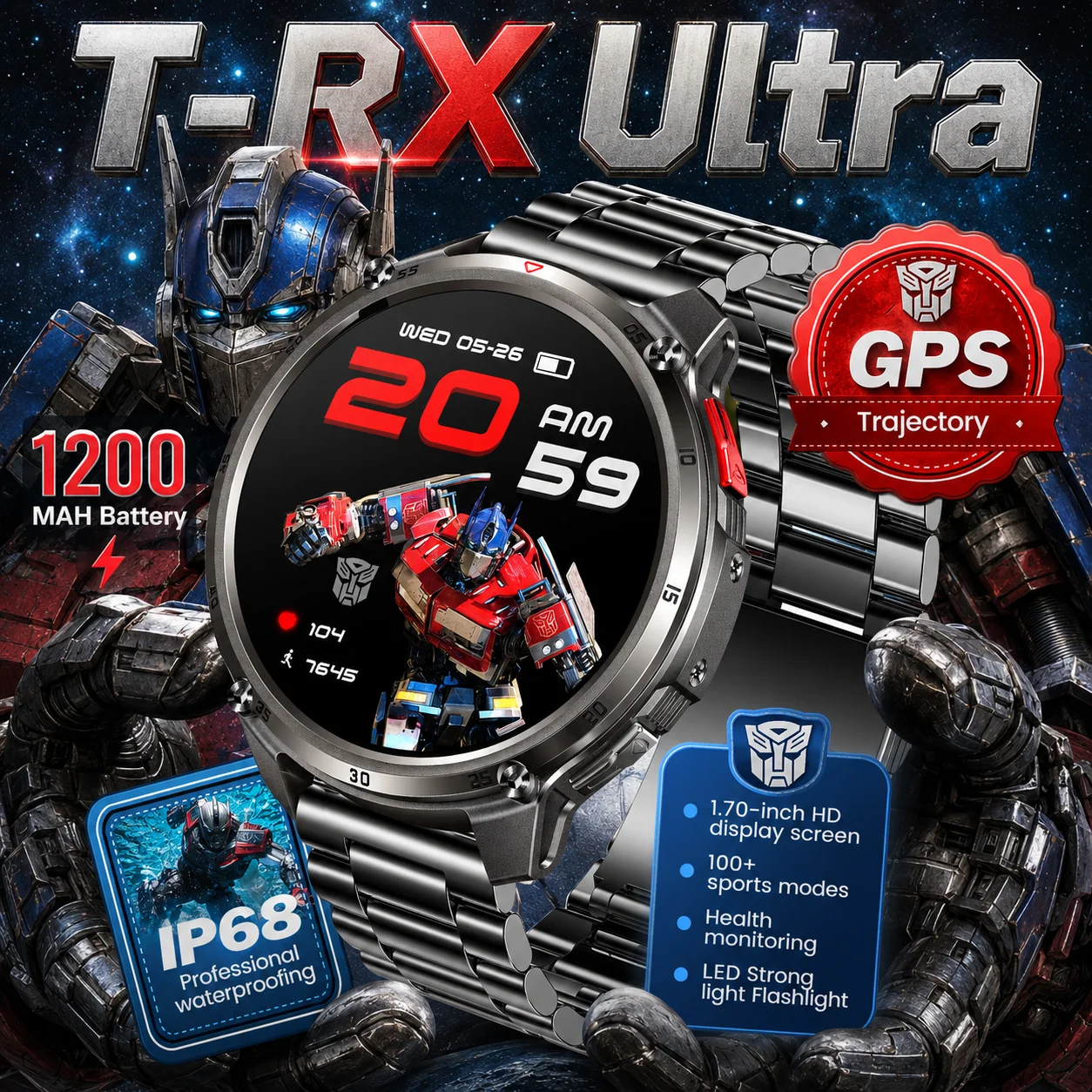 Outdoor Sport Smart Watch - New Original T-RX Men Sports Smart
