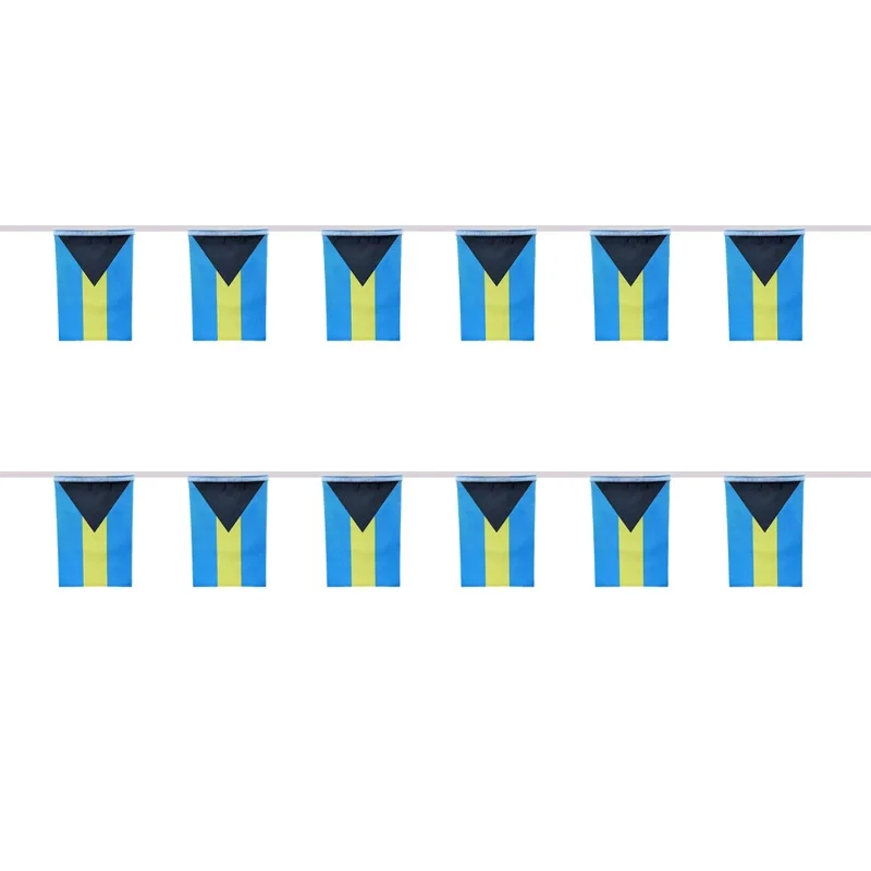 SKY FLAG Bahamas bunting flags 14x21cm 20pcs/lot Bahamas String flags Pennant Banner Festival Party Holiday for decoration