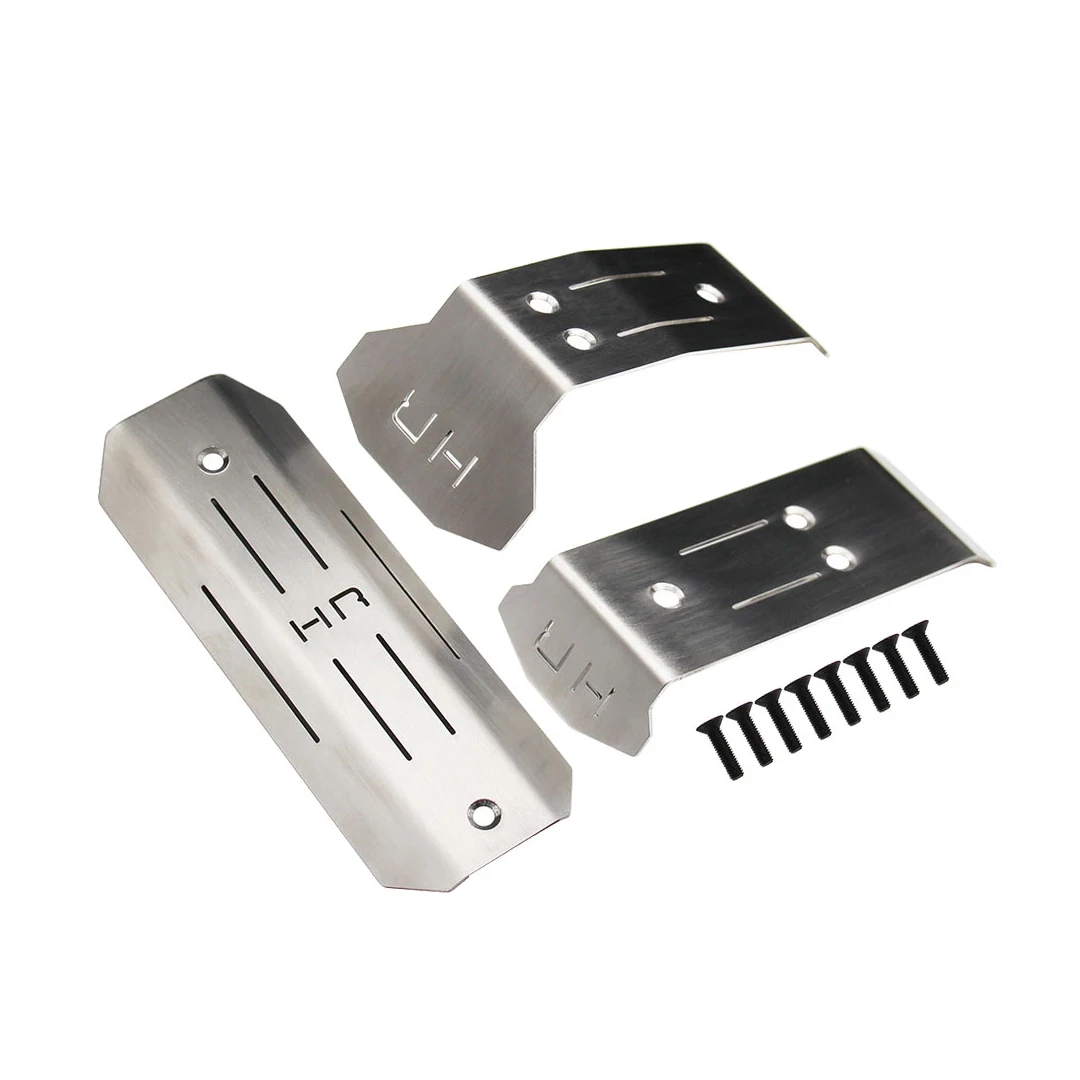 

Запчасти HR Traxxas RC, шасси из нержавеющей стали, передние и задние защитные пластины для предотвращения столкновений, аксессуары для обновления для Mini Maxx 107154 -1