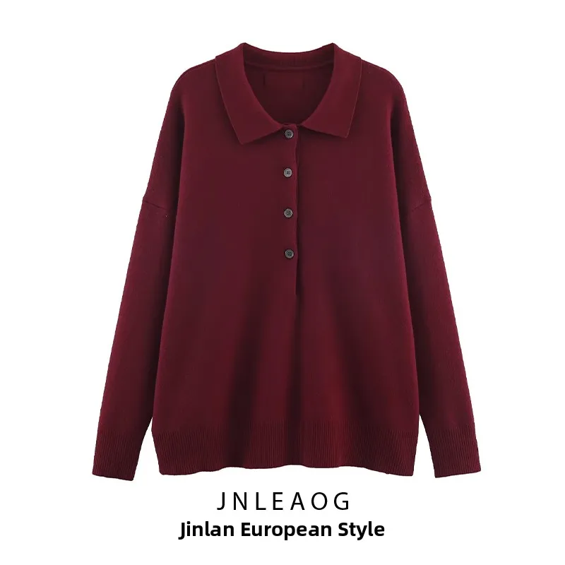 

JNLEAOG Faionable Loose Long Sve Knitted Sweater Simple Design Autumn New Arrival Women's Polyester Fiber Open Cardigan